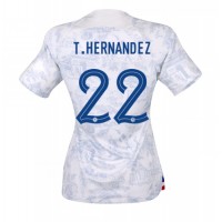 Billiga Frankrike Theo Hernandez #22 Borta fotbollskläder Dam VM 2022 Kortärmad
